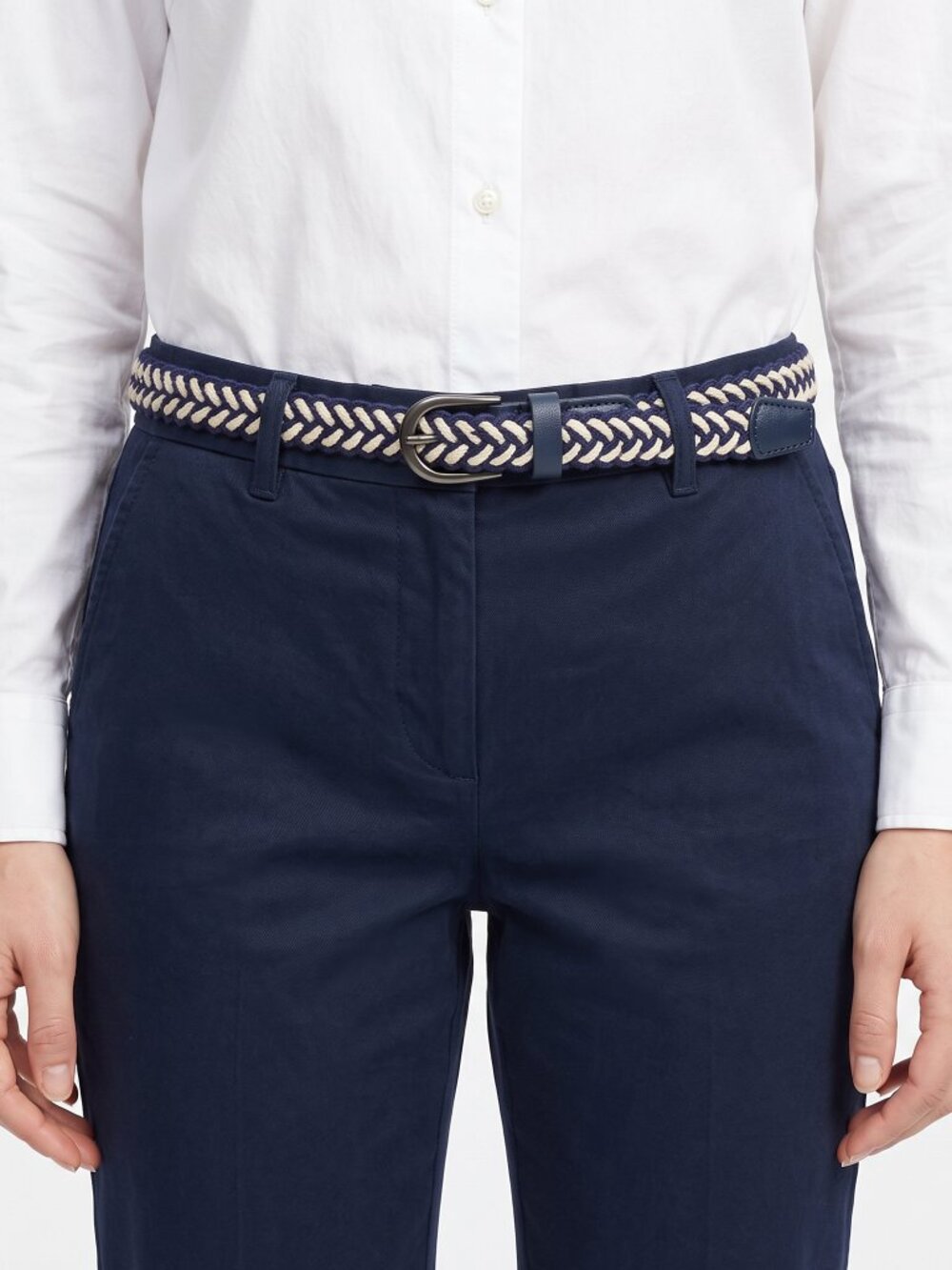 *Blue and Cream Braided Belt